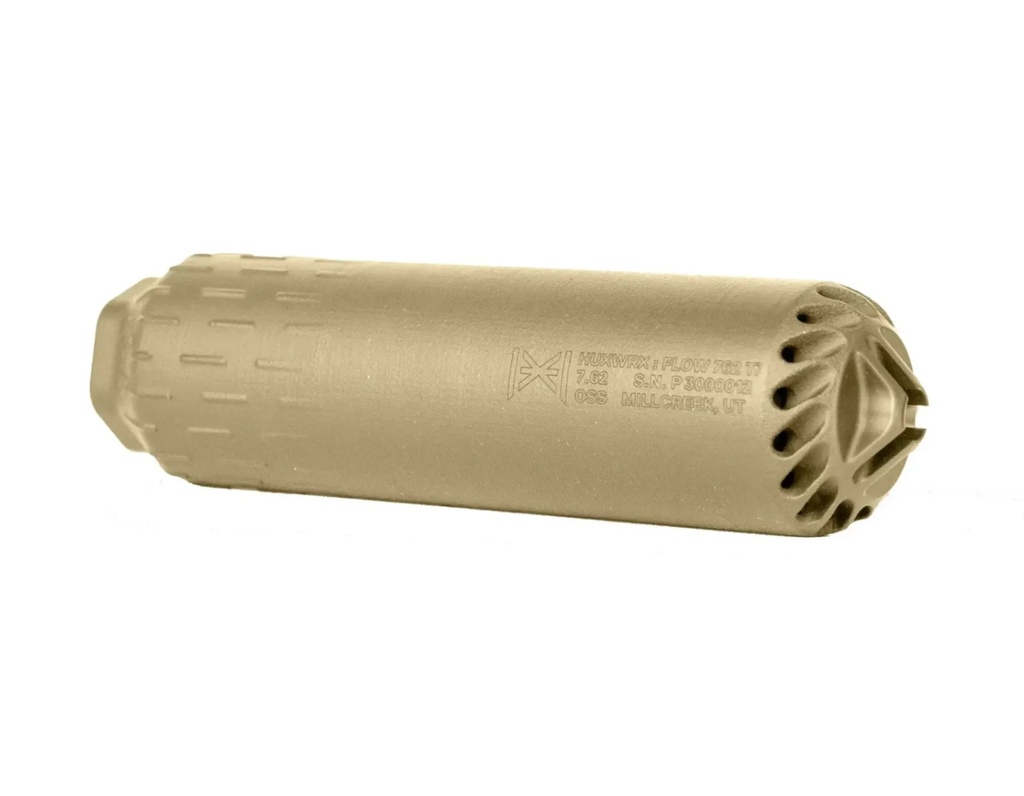 HUXWRX FLOW 762 TI KIT SUPPRESSOR W/ MUZZLE BRAKE FDE