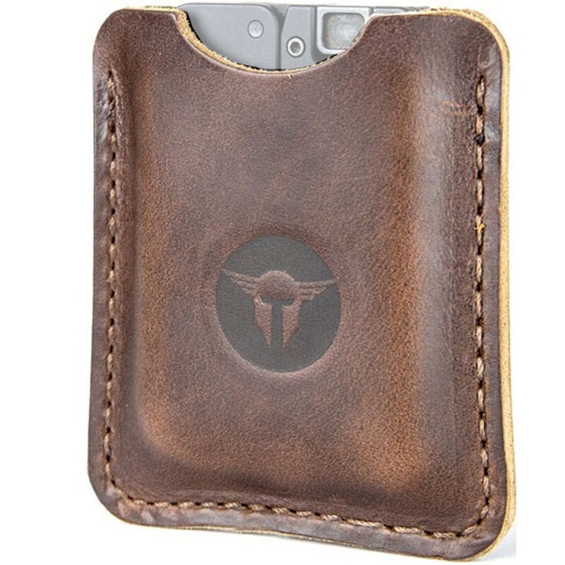 TRAILBLAZER LIFECARD LEATHER SLEEVE DARK BROWN