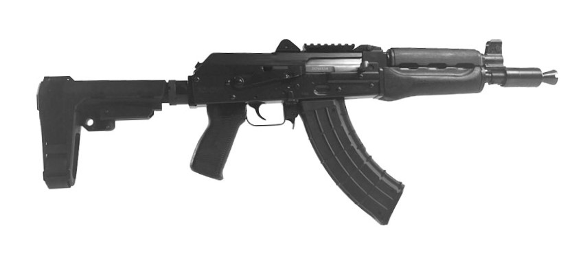 ZASTAVA ZPAP92 PISTOL 7.62X39 10" 30RD TOP RAIL SB3 BRACE