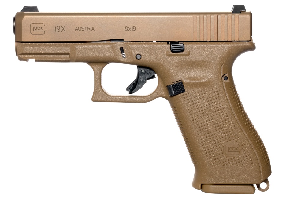 GLOCK PX1950701 G19X  COMPACT 9MM LUGER 10+1 4.02" BLACK GMB BARREL, COYOTE NPVD SERRATED SLIDE, COYOTE BROWN POLYMER FRAME W/ACCESSORY RAIL, COYOTE BROWN TEXTURED POLYMER GRIP AMBIDEXTROUS
