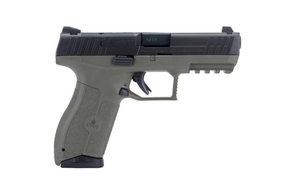 IWI MASADA 9MM 4.1" 3-DOT OPTICS READY 2-10RD MAG OD GRN