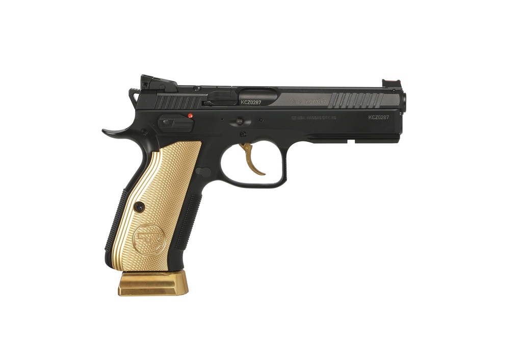CZ SHADOW 2 GOLD DIGGER OR 9MM 19RD GOLD GRIP ADJ REAR SIGHT