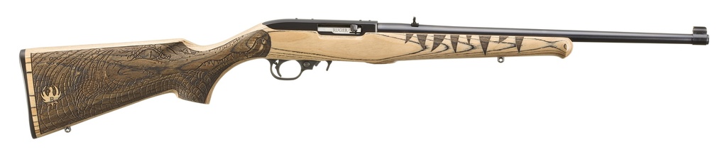 RUGER 10/22 22LR GATOR SCENE BLUED NATURAL LAMINATE STOCK <