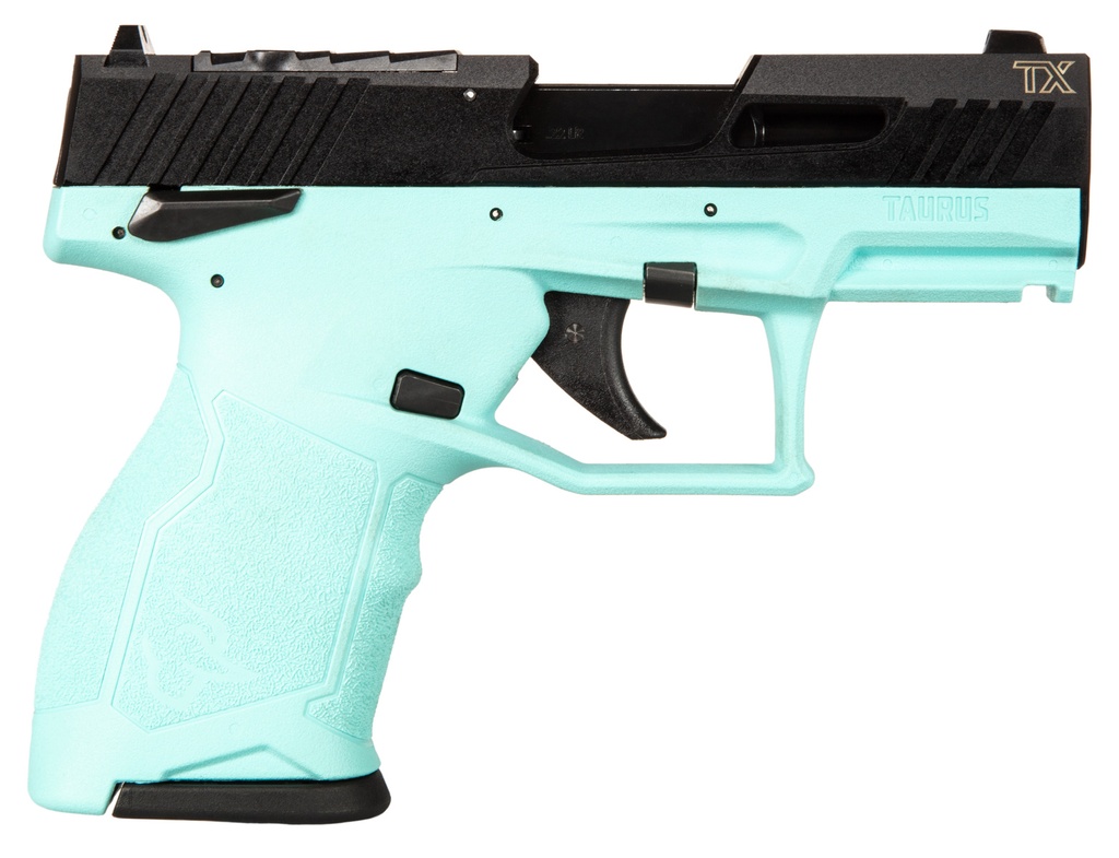 TAURUS TX-22 COMPACT 22LR 3.5" TB AS 10RD CYAN POLYMER