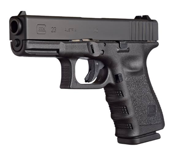 GLOCK PI2350203 G23 GEN3 COMPACT 40 S&W 13+1 4.02" BLACK STEEL BARREL, MATTE BLACK SERRATED SLIDE, BLACK POLYMER FRAME W/PICATINNY RAIL, BLACK TEXTURED FINGER GROOVED POLYMER GRIP, RIGHT HAND