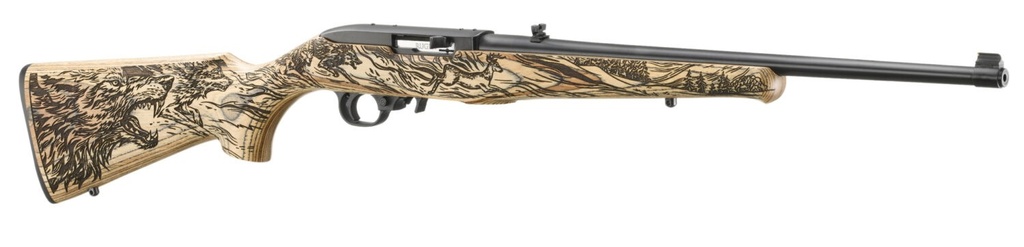 RUGER 10/22 WOLF ENGRAVED BLUED LAMINATE (TALO)