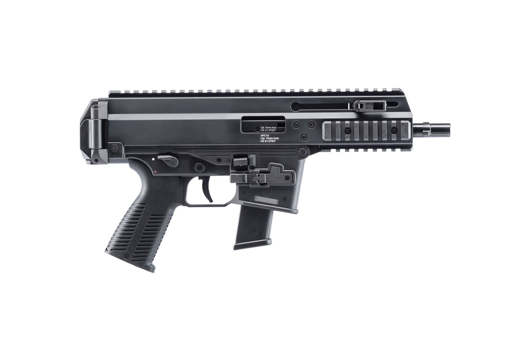 B&T FIREARMS 361300 APC PRO 10MM AUTO 15+1 6.80" BLACK STEEL BARREL, M-LOK HANDGUARDS, BLACK HARD COAT ANODIZED ALUMINUM PICATINNY RAIL RECEIVER, BLACK POLYMER GRIPS