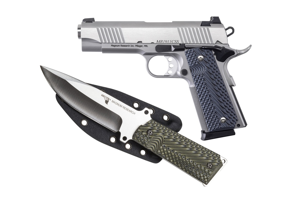 DESERT EAGLE 1911 COMMANDER 45ACP 4.3" FS SS G10 W/KNIFE
