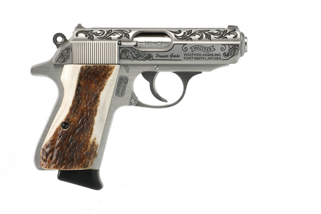 PPK/S 380ACP SS ENGRAVED/STAG