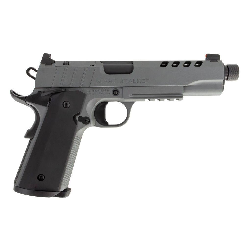 TISAS 1911 NIGHT STALKER 10MM 5" THREADED BBL 8RD BLACK/GRY!