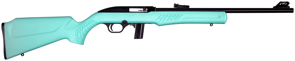 ROSSI RS22L1811TL RS22  FULL SIZE 22 LR 10+1 18" MATTE BLACK STEEL BARREL, MATTE BLACK GROOVED ALUMINUM RECEIVER, TEAL SYNTHETIC FIXED STOCK