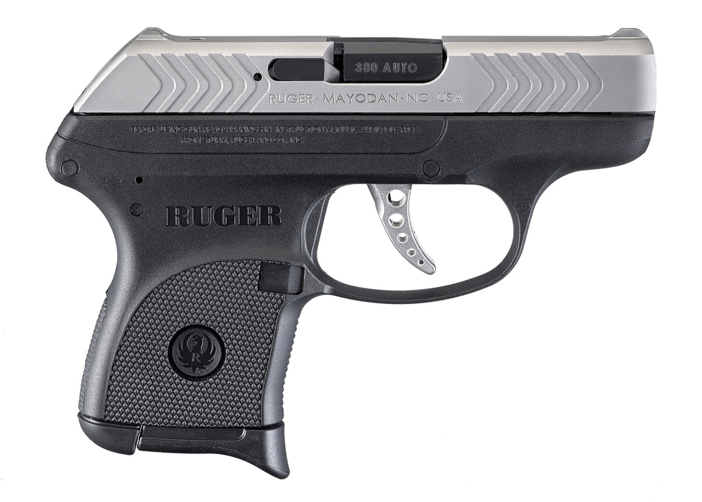 RUGER LCP 380ACP 6-SHOT FS BLACK FRAME STAINLESS SLIDE
