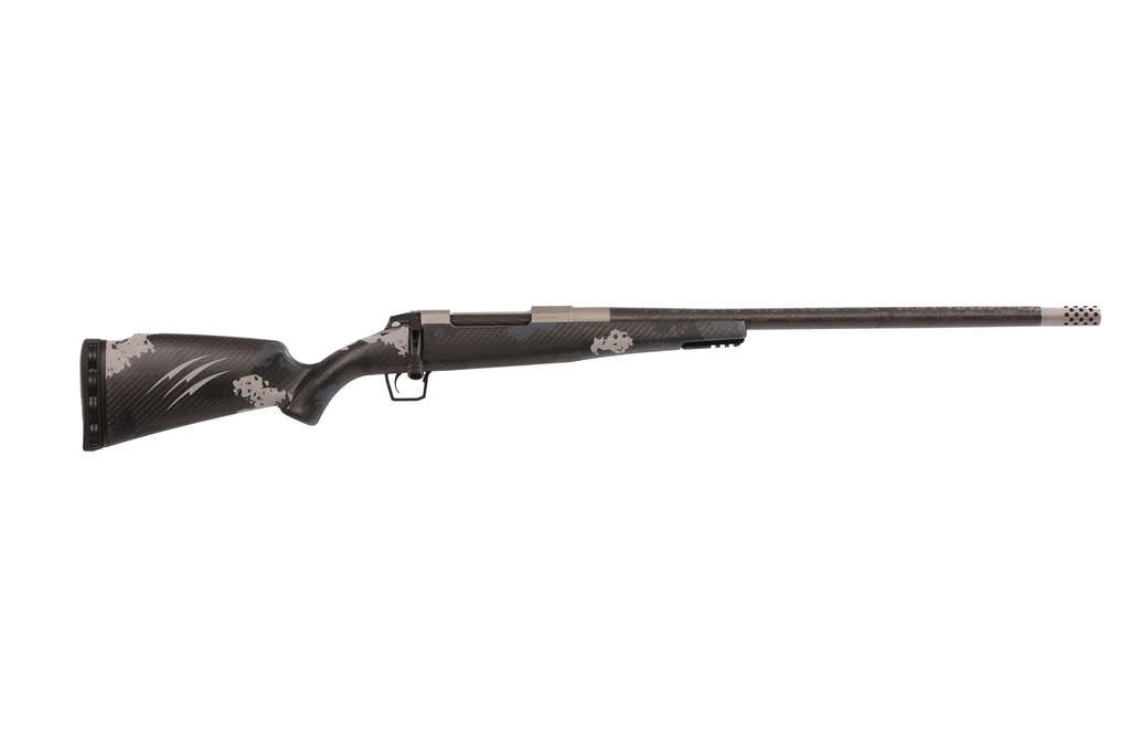 FIERCE FIREARMS ROG7PRC24GP CARBON ROGUE  FULL SIZE 7MM PRC 3+1 24" HAND LAPPED/MATCH GRADE THREADED BARREL, GLACIER CERAKOTE STEEL RECEIVER, PHANTOM CAMO FIERCE ROGUE CARBON FIBER STOCK