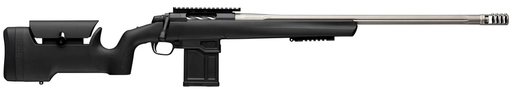 BROWNING 036094298 X-BOLT 2 TARGET MAX 7MM PRC 5+1 26" SATIN GRAY FLUTED THREADED BARREL, MATTE BLUED PICATINNY RAIL STEEL RECEIVER, PICATINNY RAIL FOREND, ADJ COMB & LOP BLACK COMPOSITE STOCK