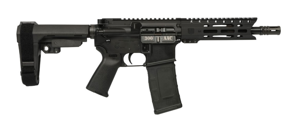 DB-15 PIST 300BLK BLK 8" SBA3