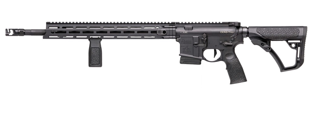 DANIEL DEFENSE 0212816541055 DDM4 V7 PRO *CA COMPLIANT 5.56X45MM NATO 18" 10+1 BLACK HARD COAT ANODIZED 6 POSITION W/SOFTTOUCH OVERMOLDING STOCK