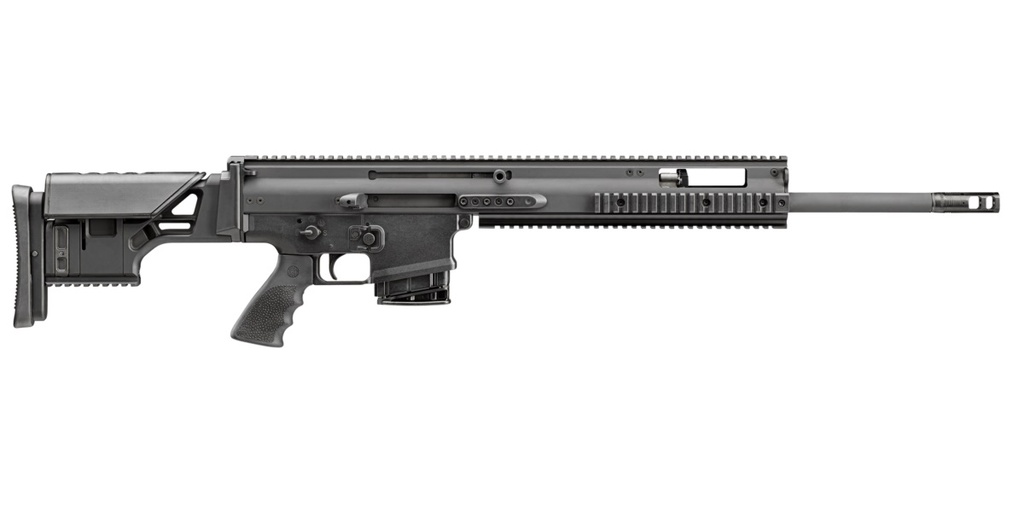 FN 381005442 SCAR 20S NRCH 7.62X51MM NATO 10+1 20" BLACK STEEL BARREL, BLACK ANODIZED PICATINNY RAIL ALUMINUM RECEIVER, BLACK SYNTHETIC ADJUSTABLE STOCK, BLACK HOGUE RUBBER GRIP
