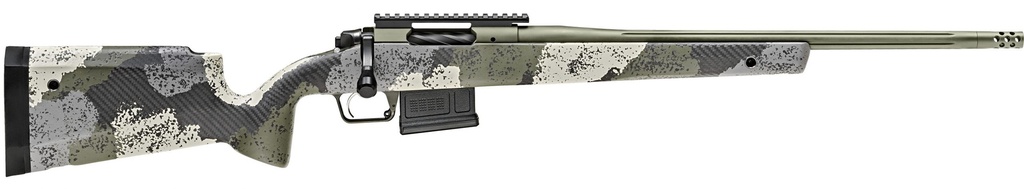 SPRINGFIELD ARMORY BAW9206CMG MODEL 2020 WAYPOINT  6MM CREEDMOOR 5+1 CAP 20" MIL-SPEC GREEN CERAKOTE REC/BARREL EVERGREEN CAMO CARBON FIBER HYBRID PROFILE WITH M-LOK STOCK RIGHT HAND (FULL SIZE)