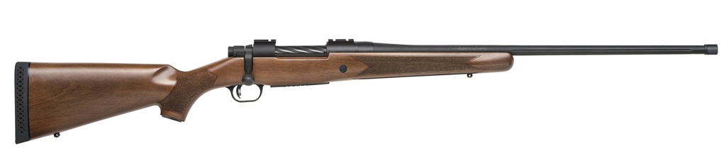 MOSSBERG 28236 PATRIOT  FULL SIZE 6.5 PRC 4+1 24" MATTE BLUED FLUTED THREADED BARREL, DRILLED & TAPPED MATTE BLUED STAINLESS STEEL RECEIVER, WALNUT FIXED STOCK