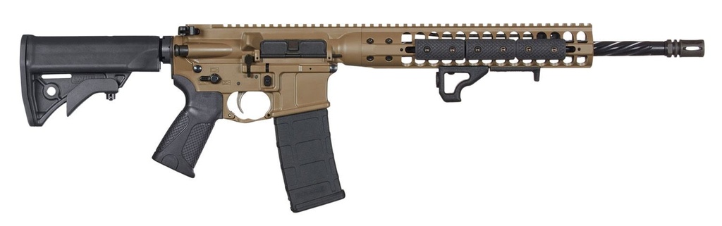 LWRC ICDIR5CK16 INDIVIDUAL CARBINE DIRECT IMPINGEMENT 5.56X45MM NATO 30+1 16.10" BARREL, EXCLUSIVE FLAT DARK EARTH, A2 FLASH HIDER, STEEL RECEIVER, 6 POSITION STOCK, MAGPUL MOE GRIP, OPTICS READY