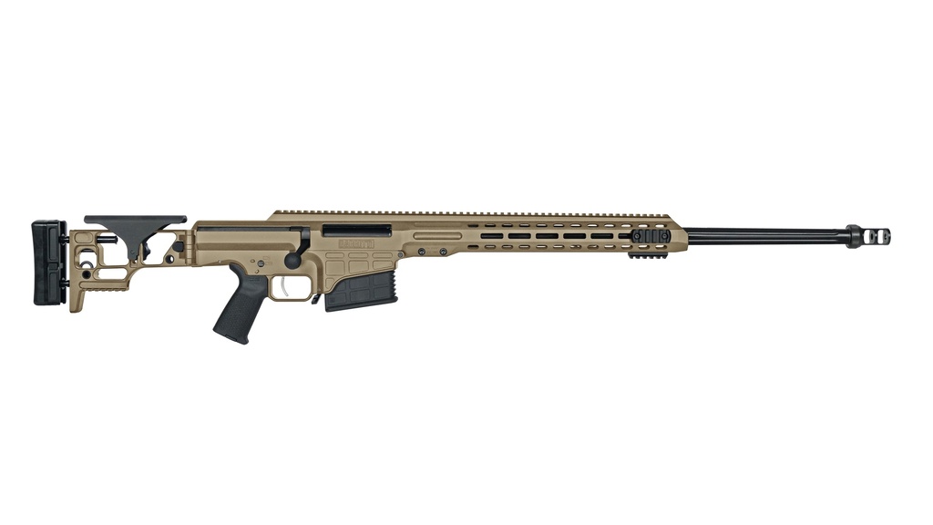 BARRETT 18491 MRAD  308 WIN 22" 10+1 FLAT DARK EARTH CERAKOTE FLAT DARK EARTH FOLDING WITH ADJUSTABLE LOP STOCK BLACK POLYMER GRIP RIGHT HAND