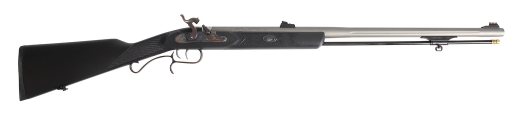 TRADITIONS R391050 SHEDHORN  50 CAL MUSKET 26" FLUTED, STAINLESS BARREL/REC, BLACK SYNTHETIC STOCK, WILLIAMS FIBER OPTIC SIGHTS, ACCELERATOR BREECH PLUG