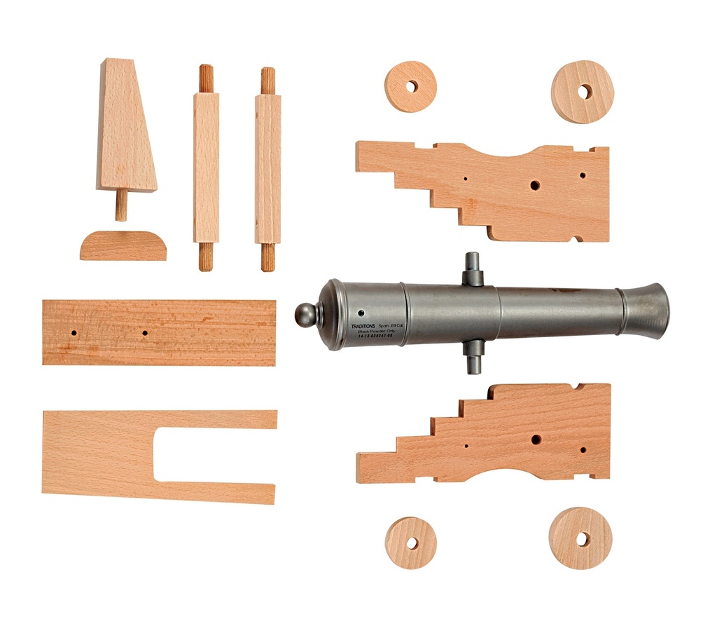 TRADITIONS KCN8041 OLD IRONSIDES MINI CANNON 50 CAL 9" SILVER BARREL BREECH ACTION