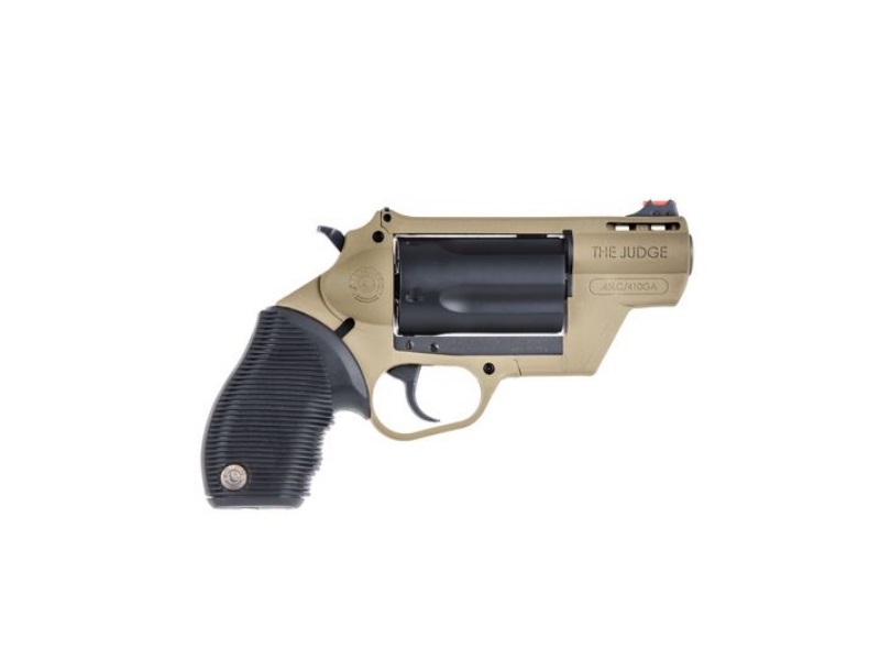 TAURUS 2-441021FDE JUDGE PUBLIC DEFENDER 45 COLT (LC)/410 GAUGE 5RD 2.50" FLAT DARK EARTH BARREL & FRAME MATTE BLACK CYLINDER BLACK RIBBER GRIP