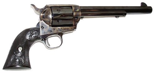 COLT MFG P1670 SINGLE ACTION ARMY PEACEMAKER 357 MAG 6 SHOT 7.50" BLUED BARREL & CYLINDER, COLOR CASE HARDENED FRAME, BLACK POLYMER GRIP
