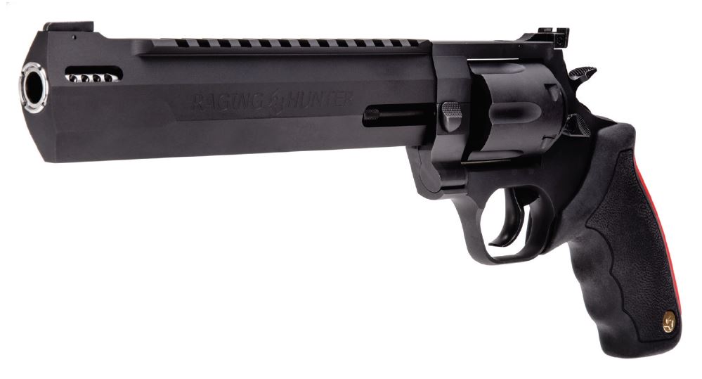 TAURUS 2440081RH-DLX RAGING HUNTER  44 REM MAG 5RD 8.37" MATTE BLACK OXIDE CYLINDER MATTE BLACK ALUMINUM BLACK RUBBER WITH INTEGRATED RED CUSHION INSERT  GRIP INCLUDES CASE