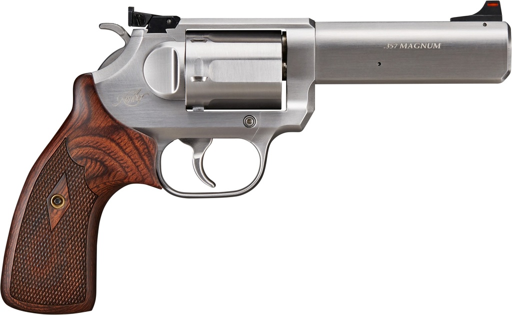 KIMBER MFG, INC 3700621CA K6S TARGET *CA COMPLAINT DA/SA 357 MAG 6 SHOT 4" BRUSHED STAINLESS STEEL BARREL & CYLINDER, BRUSHED STAINLESS STAINLESS STEEL FRAME, DIAMOND CHECKERING GRIP, EXPOSED HAMMER