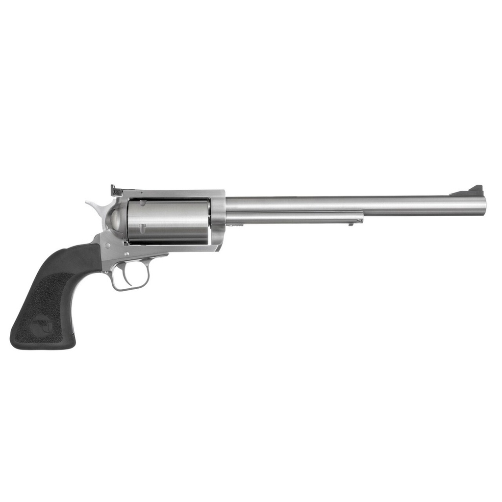MAGNUM RESEARCH BFR460SW10 BFR LONG CYLINDER LARGE FRAME 460 S&W MAG 5 SHOT, 10" BRUSHED STAINLESS STEEL BARREL, CYLINDER & FRAME, BLACK RUBBER GRIP, EXPOSED HAMMER