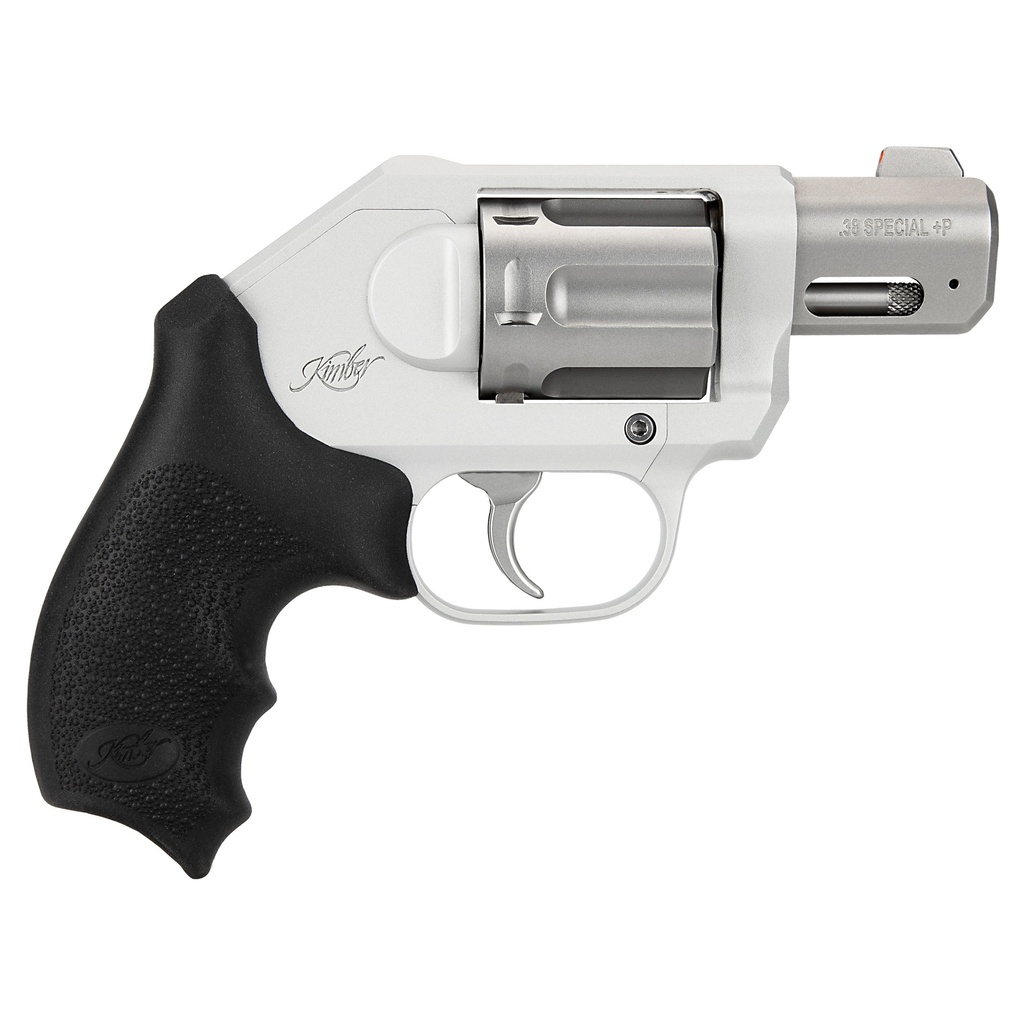 KIMBER MFG, INC 3400034 K6XS  SMALL 38 SPECIAL +P 6 SHOT 2" GLASS BEAD STAINLESS STEEL BARREL, SILVER KIMPRO II ALUMINUM FRAME, BLACK HOGUE RUBBER GRIP, CONCEALED HAMMER