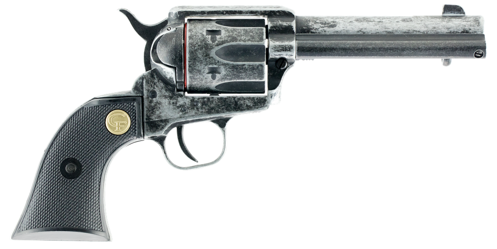 CHIAPPA FIREARMS 340089 SAA 1873  MEDIUM FRAME 22 LR 6 SHOT, 4.75" ANTIQUED STEEL BARREL, ANTIQUED STEEL FRAME, ANTIQUE CYLINDER, BLACK PLASTIC GRIP, EXPOSED HAMMER