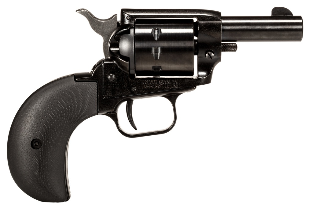 HERITAGE MFG BK229WB2BH BARKEEP  COMPACT FRAME 22 WMR 9RD SHOT 2" BLACK OXIDE ALLOY STEEL BARREL, BLACK OXIDE STEEL FRAME, BLACK OXIDE CYLINDER, BLACK BIRDS HEAD G10 GRIP, EXPOSED HAMMER