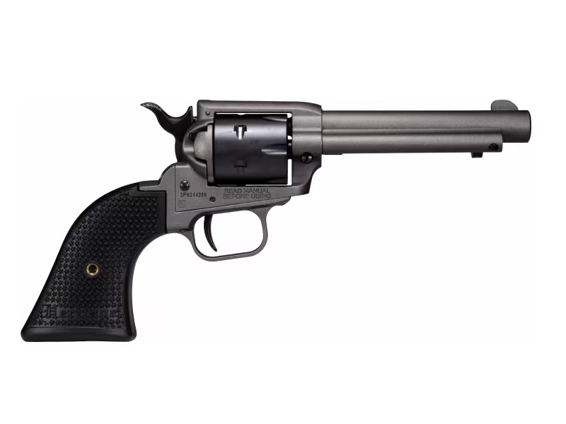 HERITAGE MFG SRR22C4 ROUGH RIDER  22 LR 6RD 4.75", TUNGSTEN GRAY FRAME & BARREL, BLACK SATIN CYLINDER, BLACK POLYMER GRIPS
