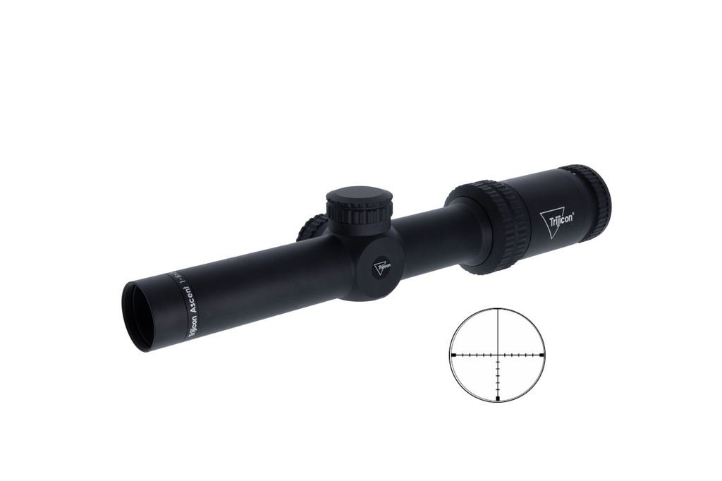 TRIJICON 2800003 ASCENT  MATTE BLACK 1-6X24MM 30MM TUBE BDC TARGET HOLDS RETICLE