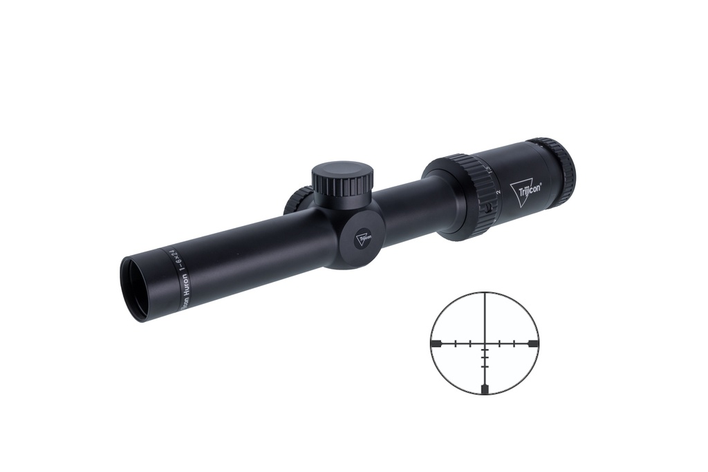 TRIJICON 2700008 HURON  SATIN BLACK 1-6X 24MM 30MM TUBE BDC HUNTER HOLDS RETICLE