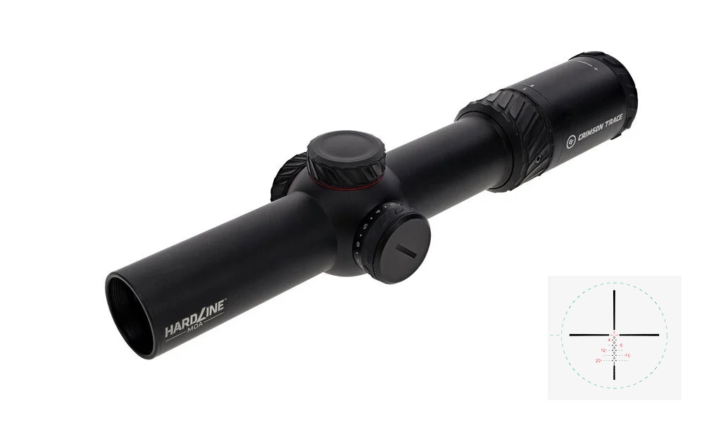 CRIMSON TRACE 013002401 HARDLINE  BLACK ANODIZED 1-6X24MM 34MM TUBE ILLUMINATED CT TR1-MOA RETICLE