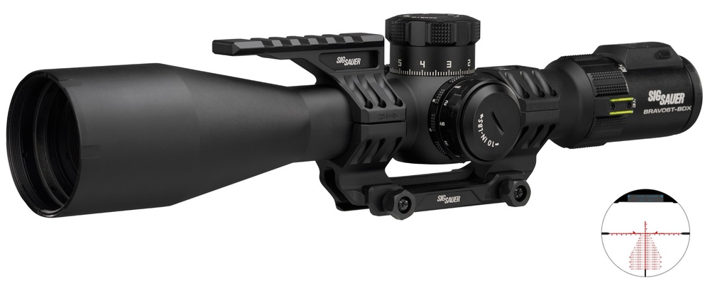 SIG SAUER ELECTRO-OPTICS SOBBDX65104 BRAVO6T BDX BLACK 5-30X56MM, 35MM TUBE, ILLUMINATED MRAD DEV-L 2.0 RETICLE