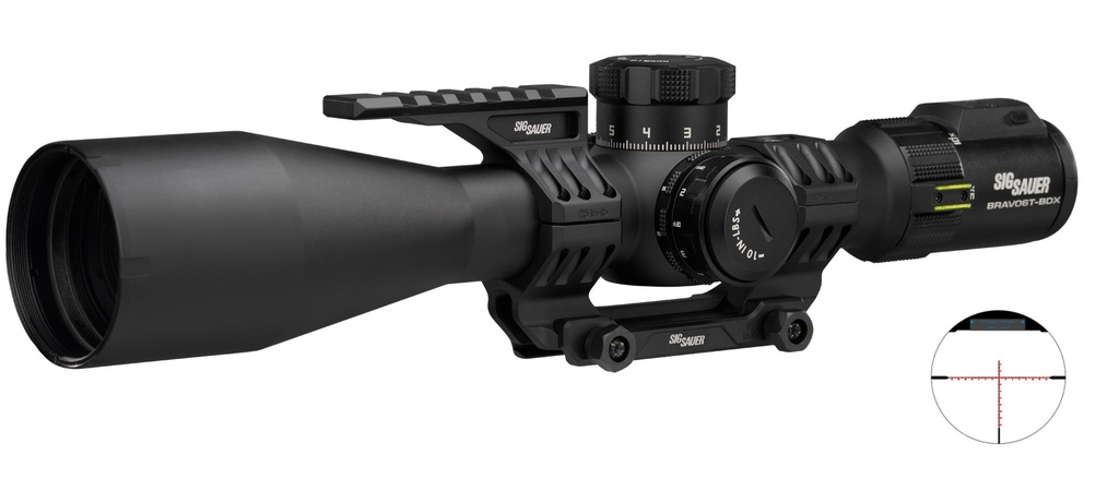 SIG SAUER ELECTRO-OPTICS SOBBDX65102 BRAVO6T BDX BLACK 5-30X56MM, 35MM TUBE, ILLUMINATED MRAD MILLING 2.0 RETICLE