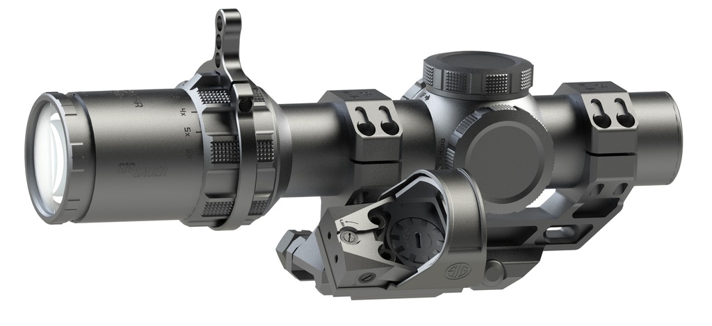 SIG SAUER ELECTRO-OPTICS SOTMC61000-R1 TANGO-MSR COMPACT BLACK 1-6X24MM, 30MM TUBE ILLUMINATED BDC6 RETICLE, ROMEO1 3MOA RED DOT RETICLE W/10 BRIGHTNESS SETTINGS