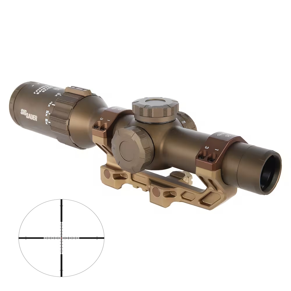 SIG SAUER ELECTRO-OPTICS SOT61SVPS TANGO6T SVPS KIT FLAT DARK EARTH 1-6X24MM, 30MM TUBE ILLUMINATED HELLFIRE FL-6 RETICLE