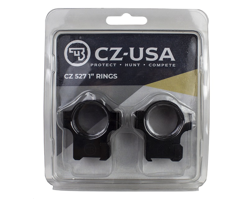 CZ-USA 40088 CZ RINGS 527  MATTE BLACK 1"