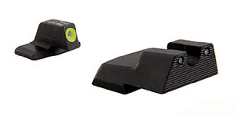 TRIJICON 600895 HD XR NIGHT SIGHT SET GREEN TRITIUM/YELLOW OUTLINE FRONT, GREEN TRITIUM REAR, BLACK FRAME, FITS H&K VP9/45C/45C TACTICAL/P30/P30L/P30SK