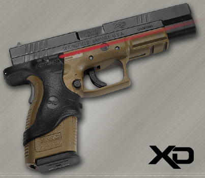 CRIMSON TRACE 0120701 LASERGRIPS  FITS SPRINGFIELD XD, RED LASER BLACK POLYMER