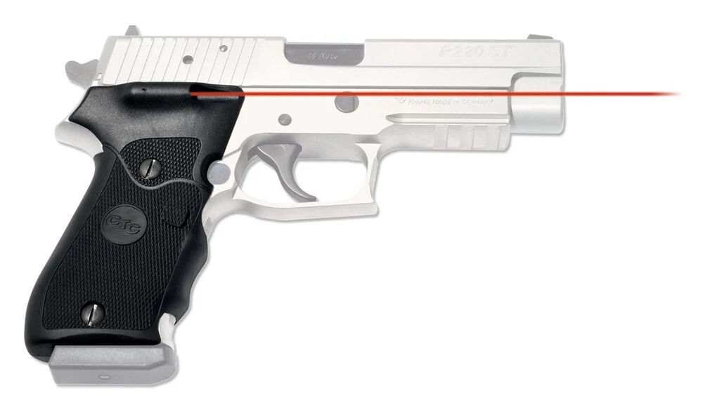 CRIMSON TRACE 011100 LASERGRIPS  FITS SIG SAUER P220, RED LASER 633NM WAVELENGTH 5MW OUTPUT, BLACK POLYMER