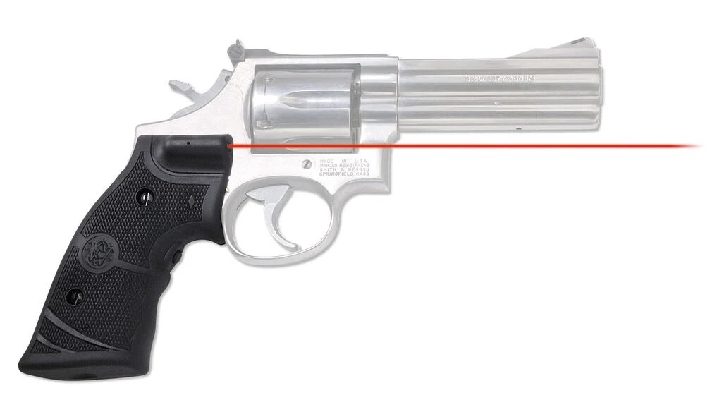 CRIMSON TRACE 011280 LASERGRIPS  FITS S&W K & L FRAMES SQUARE BUTT, RED LASER 633NM WAVELENGTH 5MW OUTPUT, BLACK POLYMER