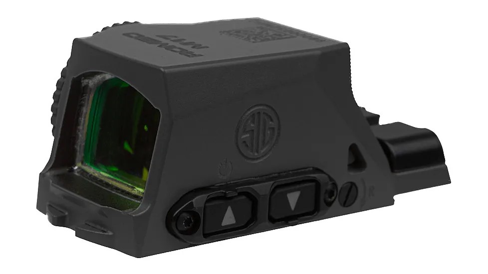 SIG SAUER ELECTRO-OPTICS SORM1710 ROMEO-M17 ENCLOSED BLACK 1 X 24 MM 2 MOA RED DOT/32 MOA CIRCLE MULTI RETICLE