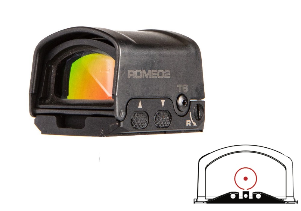 SIG SAUER ELECTRO-OPTICS SOR21000 ROMEO2  BLACK 1 X 30 MM 2 MOA RED DOT/32 MOA CIRCLE